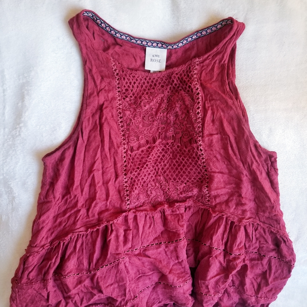 Red Peplum Tank